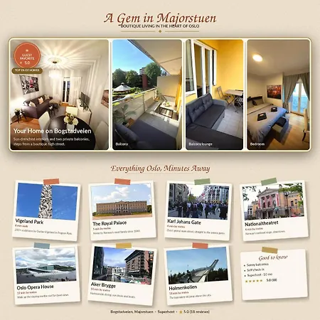 아파트 Majorstuen Quiet Courtyard Sunny Balconies Bogstadveien Topp Location! 오슬로